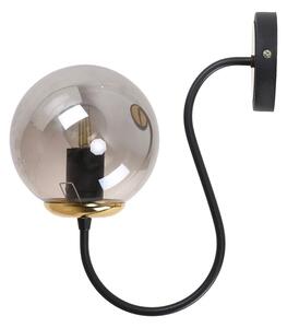 Černo-šedé nástěnné svítidlo ø 15 cm Oslo – Squid Lighting