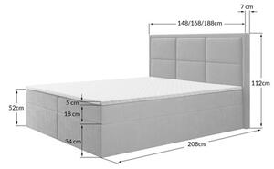 Čalouněná postel ROMA rozměr 180x200 cm Zelená
