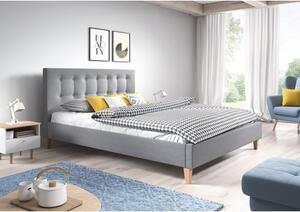 Čalouněná postel DAVID rozměr 80x200 cm Světle šedá