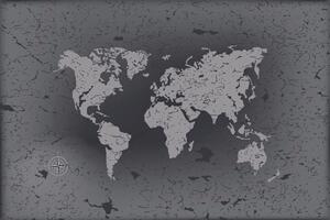 Tapeta stará mapa na abstraktním pozadí v černobílém