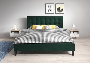 Čalouněná postel DAVID rozměr 80x200 cm Zelená