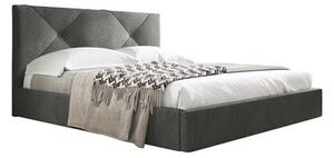 Čalouněná postel KARINO rozměr 160x200 cm Tmavě šedá