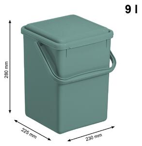 Rotho M - Odpadkový koš, na bio odpad, Kompostér BIO, matně zelený, 9l