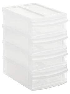 XXS - Box s 4 zásuvkami, úložný box vysunovací, transparentní Rotho SYSTEMIX - TOWER