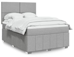 Box spring postel s matrací světle šedá 140 x 190 cm textil 3291656
