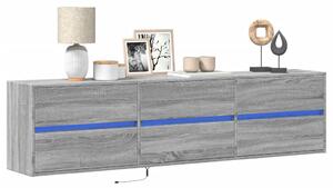 Nástěnná TV skříňka s LED šedá sonoma 180 x 31 x 45 cm 3307938