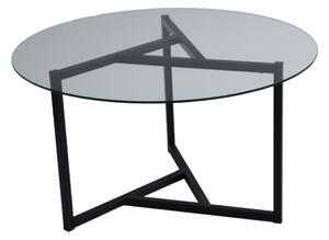 Konferenční stolek TRIO 75 cm čirá/černá
