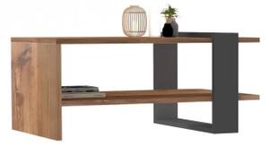Konferenční stolek OVA 80x50 cm hnědá/antracit