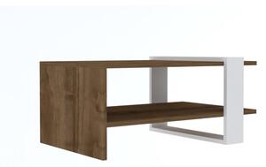 Konferenční stolek GAYE 80x50 cm hnědá/bílá
