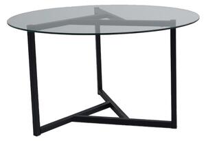 Konferenční stolek TRIO 75 cm čirá/černá