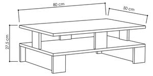 Konferenční stolek MANSU 80x50 cm černá