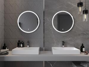 Mexen Gobi, LED kulaté koupelnové zrcadlo s podsvícením 60 cm, 6000K, ochrana proti zamlžování, 9801-060-060-611-00