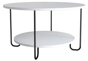 Konferenční stolek CORRO 80 cm bílá/černá