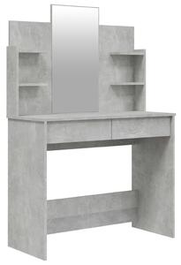 Toaletní stolek se zrcadlem betonově šedý 96 x 40 x 142 cm