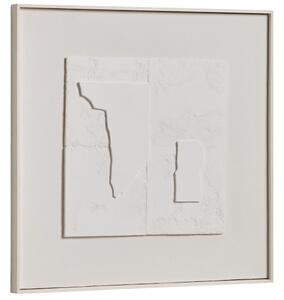 Kave Home Bílý abstraktní obraz Gadir 80 x 80 cm
