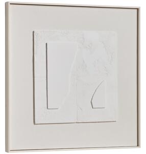Kave Home Bílý abstraktní obraz Gadir 80 x 80 cm