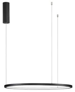 Nova Luce Černé kovové závěsné LED světlo Tarquin 60 cm