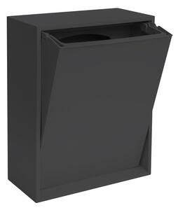 Černý odpadkový koš na tříděný odpad/nástěnný z recyklovaného plastu Recycling Box – ReCollector