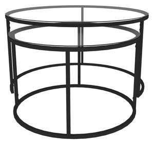 SADA 2x Konferenční stolek BELARUS 80/40 cm černá