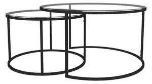 SADA 2x Konferenční stolek BELARUS 80/40 cm černá
