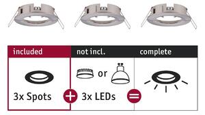 P 92479 Vestavné svítidlo Choose spot nevýklopné max. 10W kov kartáčovaný 230V - PAULMANN