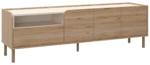Marckeric TV stolek Monza 141 x 44 cm s dřevěným dekorem