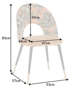 Designová jídelní židle Jalisa žlutý samet