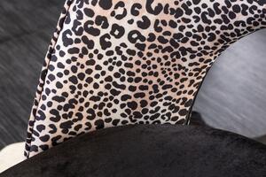 Designová jídelní židle Jalisa leopardí samet