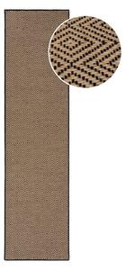 Jutový běhoun v černo-přírodní barvě 60x230 cm Diamond – Flair Rugs