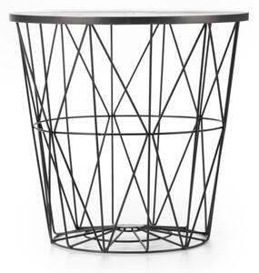 Konferenční stolek HARISSA 42 cm černá/černý mramor