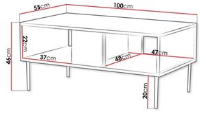 Konferenční stolek DECO 100x55 cm