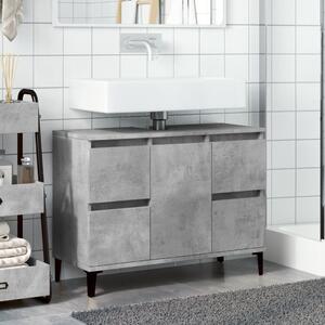 Skříňka pod umyvadlo betonově šedá 80x33x60 cm kompozitní dřevo