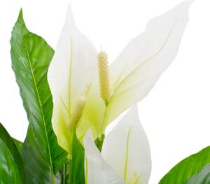 Umělá rostlina toulitka s květináčem bílá 90 cm