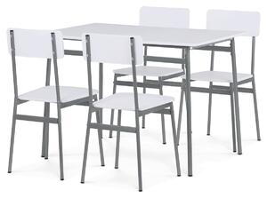 Vikio Jídelní set s 4 židlemi 110x70 cm dekor AJSA109B