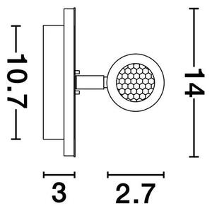 NV 9081221 Bodové svítidlo PENOR bílý hliník a akryl vypínač na těle LED Cree 9W 230V 3000K IP20 - NOVA LUCE