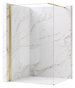 Bezrámová sprchová zástěna REA FLEXI GOLD 110 cm, zlatá lesk/transparent - bez vaničky