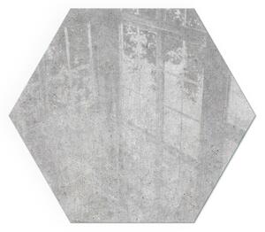 Šestihranné sklo pod krbová kamna Betonová textura v syrovém stylu ppkprntsz-00020362