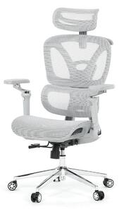Ergonomická kancelářská židle FORCE - šedá síťovina