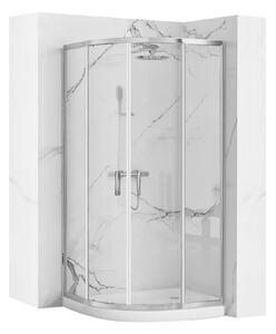 Rea Look sprchový kout 100x80 cm půlkulatá chrom lesk/průhledné sklo REA-K7901