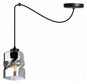 Light for home - Moderní závěsné svítidlo se skleněným stínidlem SPIDER NIKI 2195/1, E27, Černá