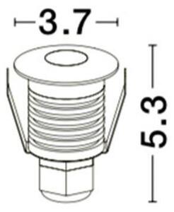 NV 8038401 Venkovní zapuštěné svítidlo do země BANG bílý hliník LED 1W 3V 3000K IP67 - NOVA LUCE