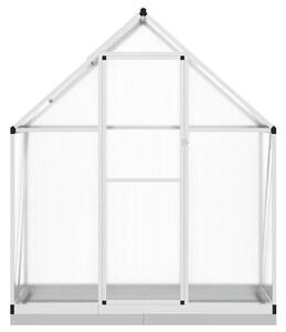 Skleník s podkladovým rámem stříbrný 169 x 58 x 202 cm hliník