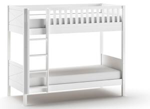 Bílá borovicová dvoupatrová postel Vipack Scott 90 x 200 cm