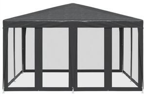 Party stan s 8 síťovanými bočnicemi antracitový 4 x 4 m HDPE