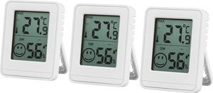 Livarno® Teploměr a vlhkoměr, 3dílná sada (bílá) (100400359001)