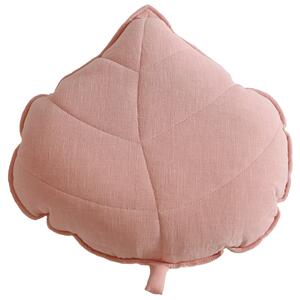 Moi Mili Pudrově růžový polštář ve tvaru listu Leaf 39 cm