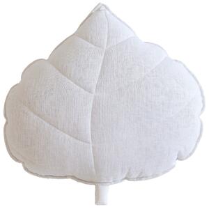 Moi Mili Bílý polštář ve tvaru listu Leaf 39 cm