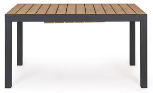 Antracitový hliníkový rozkládací zahradní stůl Bizzotto Elias 140/200 x 90 cm