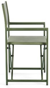 Zelená čalouněná skládací zahradní židle Bizzotto Taylor