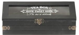 Krabička na čaj HOME SWEET HOME, černá